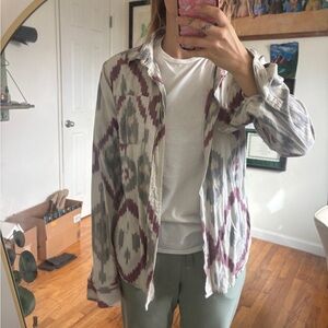 Nixon Women's Utility Jacket in Cream and Purple